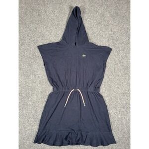 Lacoste Dress Girls 12 Blue Hooded Sleeveless‎ Preppy